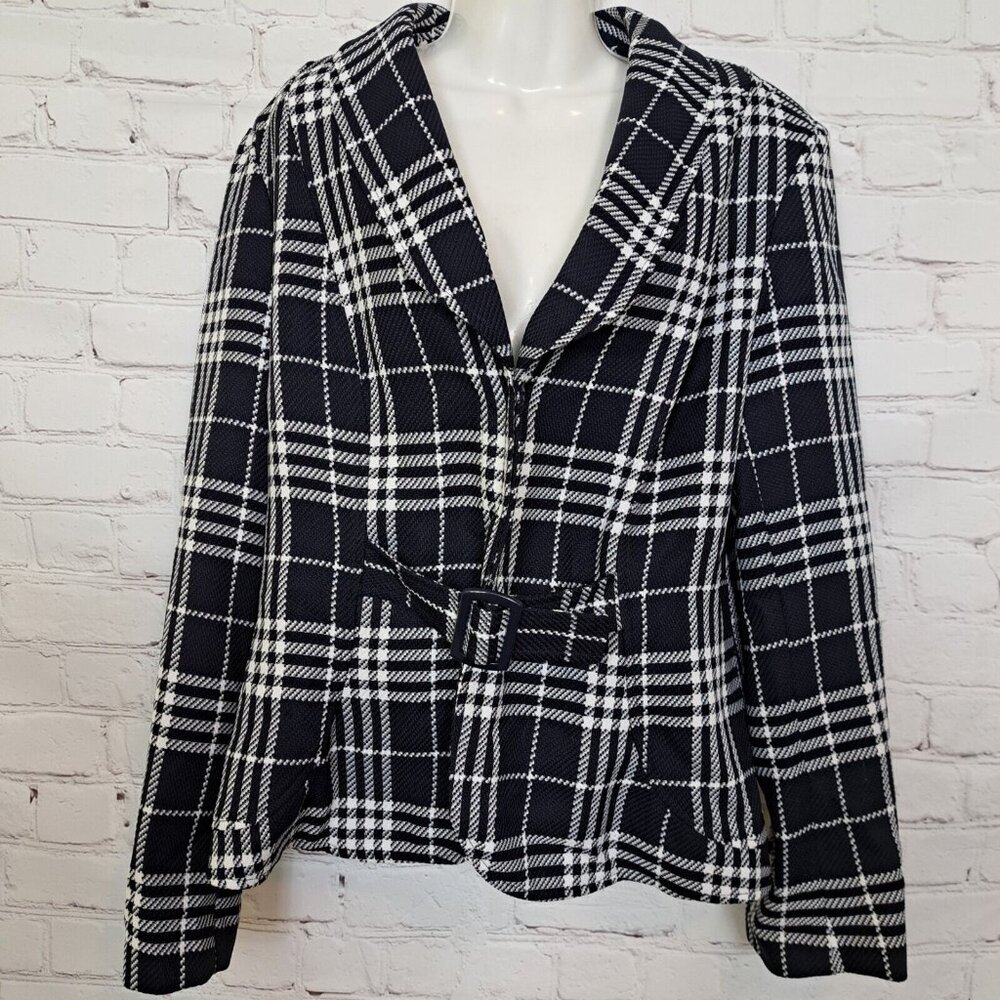 First Lady Checker Blazer Jacket Size 12